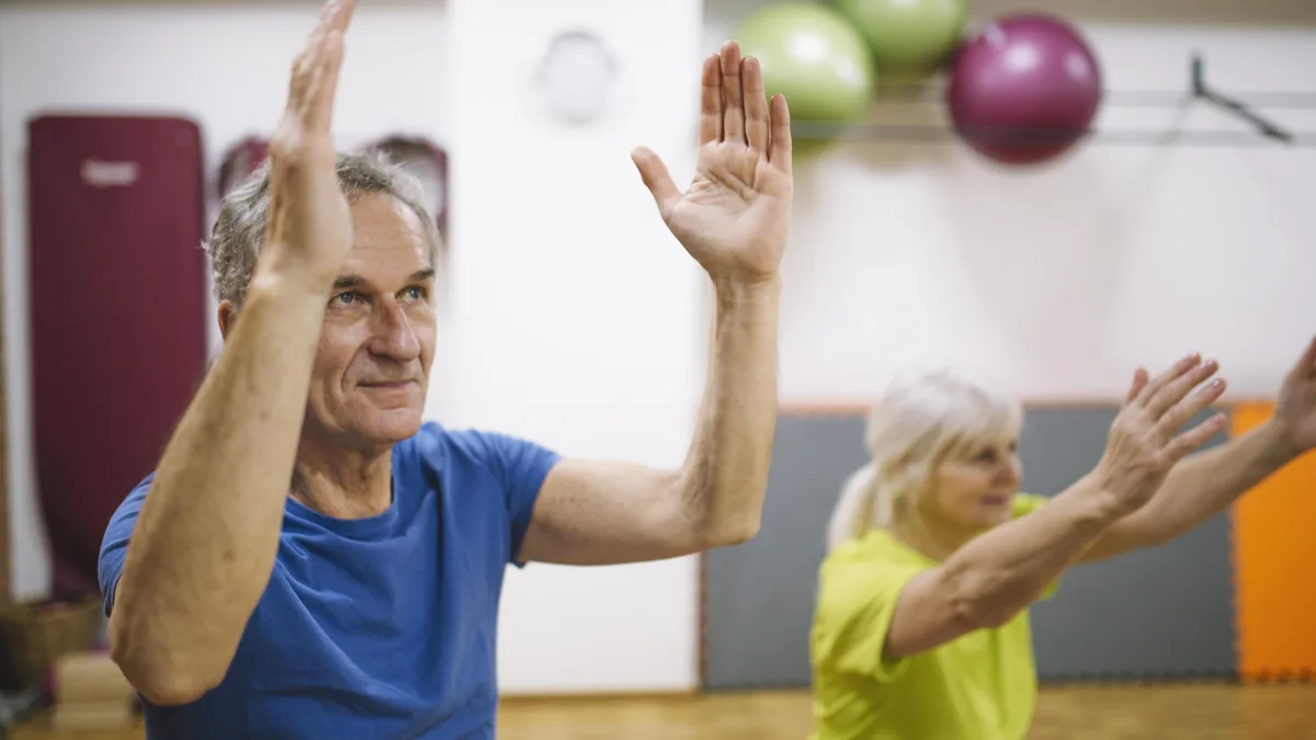 Séance d'activité physique adaptée en groupe